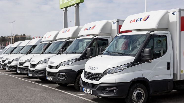 OKQ8 har valt IVECO när de nu byter ut en del av sin befintliga fordonsflotta mot 200 IVECO Daily transportbilar