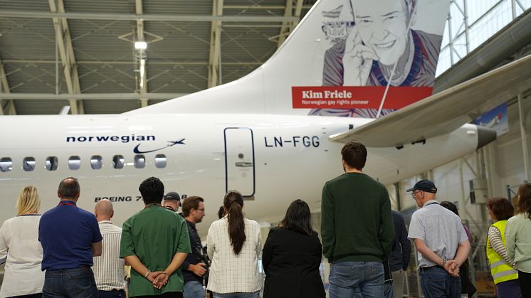 Norwegian unveiling tail fin hero Kim Friele