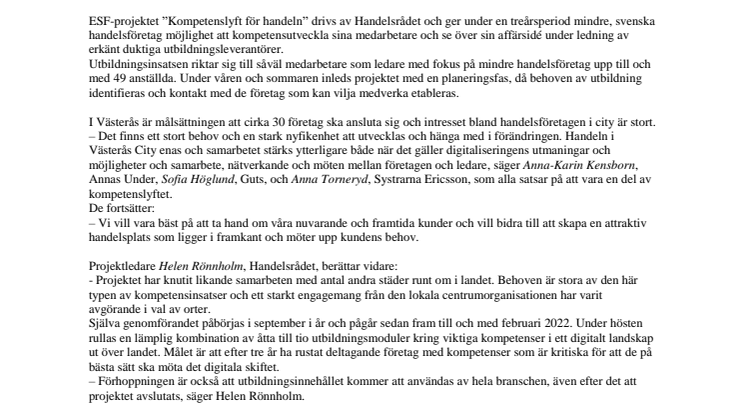 Västeråshandlarna vässar sin digitala kompetens