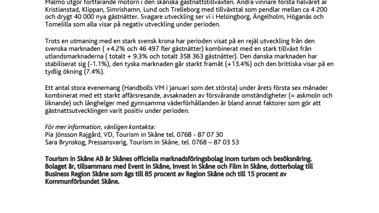 Skåne går starkt framåt
