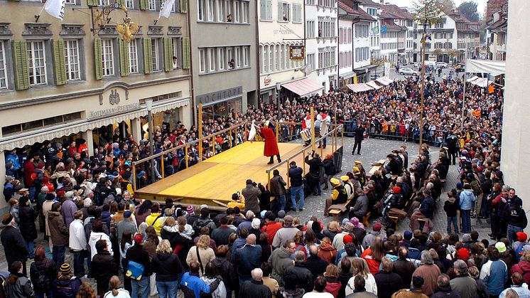 Gansabhauet in Sursee, Tradition zu St. Martin (Luzern-Vierwaldstättersee)