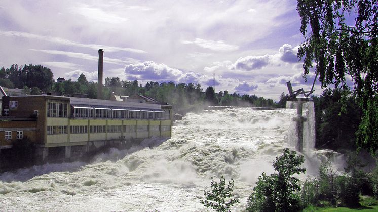 Vårflom i Hønefossen, Ringerike kommune | Foto: T. Bjornstad/Wikipedia