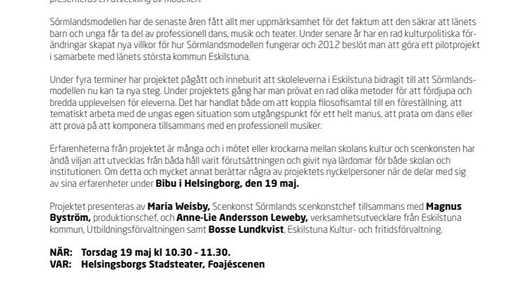 Sörmlandsmodellen - unik i Sverige