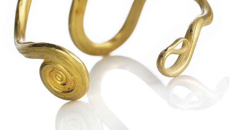 Arje Griegst- Armring "Spiral" af 18 kt. guld. Signeret Griegst. 