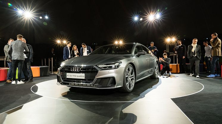 Den nye Audi A7 Sportback ved verdenpremieren i Ingolstadt 19. oktober 2017