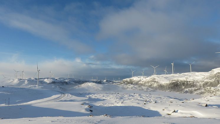 Storheia vindpark, januar 2020