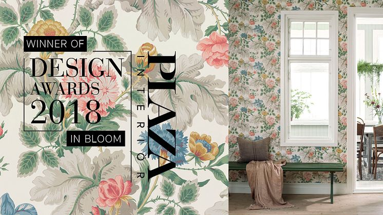 Boråstapeter vinner Plaza Interiörs designpris för “Årets tapetkollektion 2018”