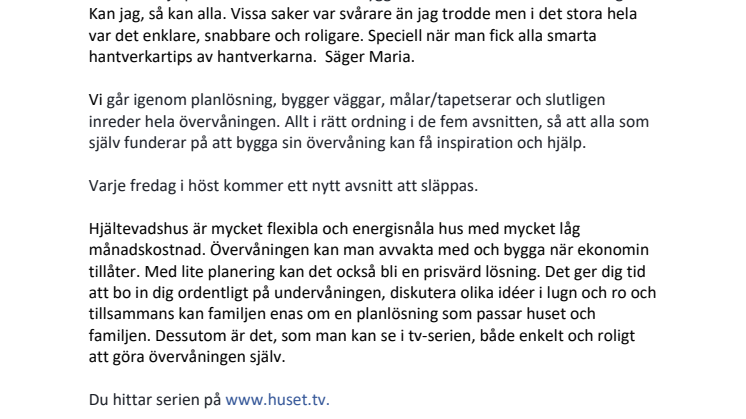 Ny webb-TV-serie från Hjältevadshus 