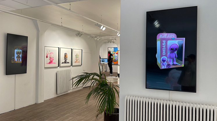Innsiden av galleriet til BL_NK sitt kunstgalleri i Bygdøy Allé 21 i Oslo. Foto: BL_NK