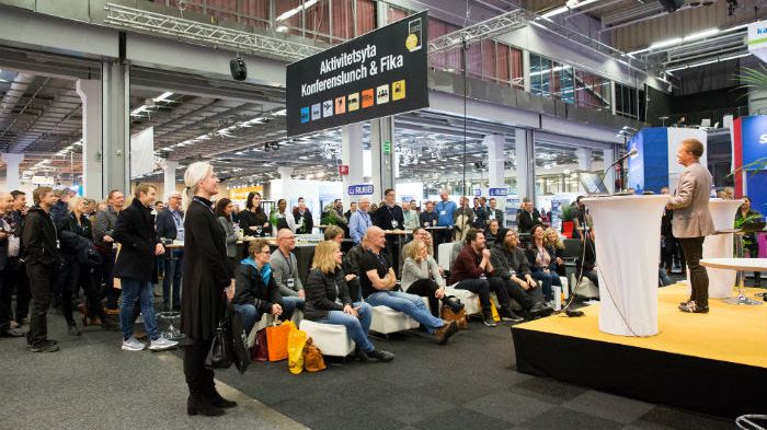Scenprogrammet var en central punkt på Logistik & Transport.