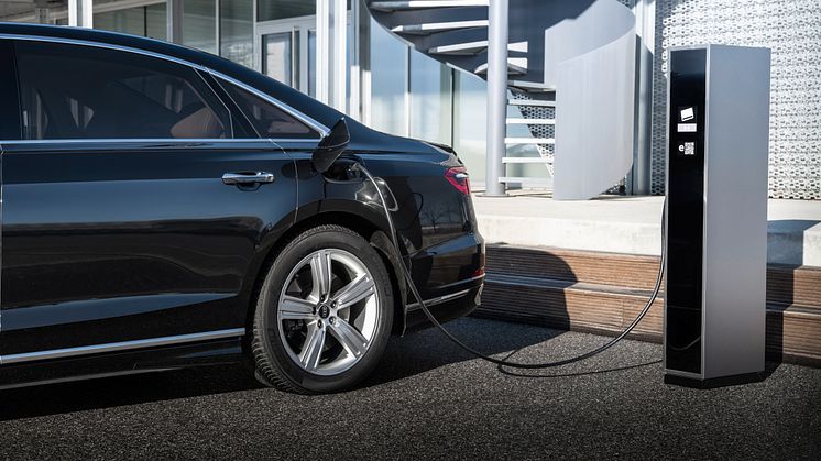 Audi A8 L TFSI e (Vesuvgrå)