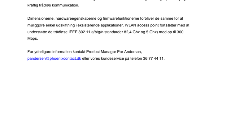 Nyt kraftigt WLAN modul