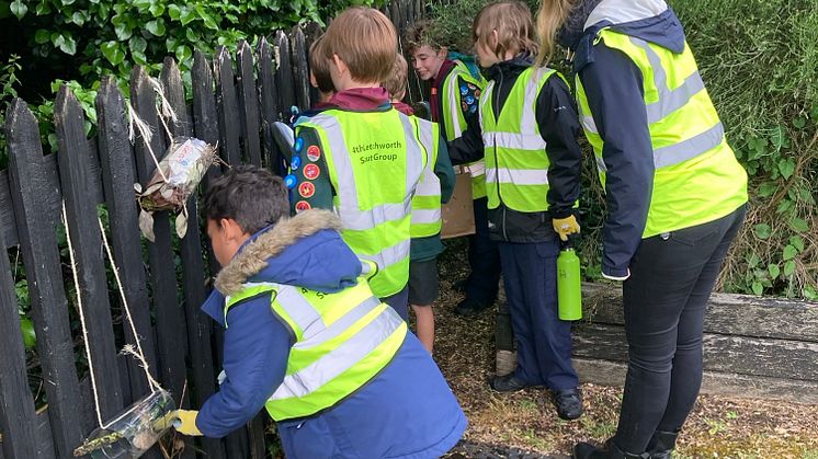 The 4th Letchworth Cubs created bug hotels as part of the activity