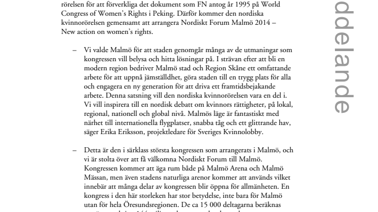 Kvinnor i fokus på Malmös största kongress 