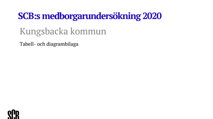 Tabell- och diagrambilaga för medborgarundersökning 2020 Kungsbacka kommun