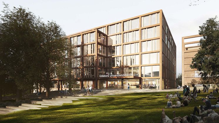 Förslag KUNSKAPSLÄNKEN, arkitekttävling universitetsbiblioteket