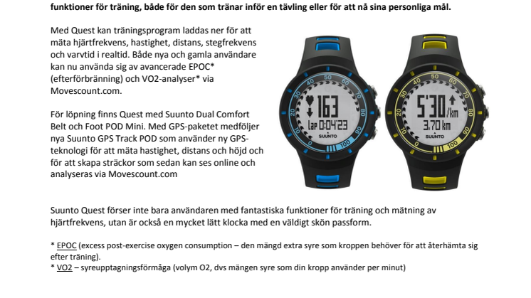 Suunto lanserar Quest i två nya färger