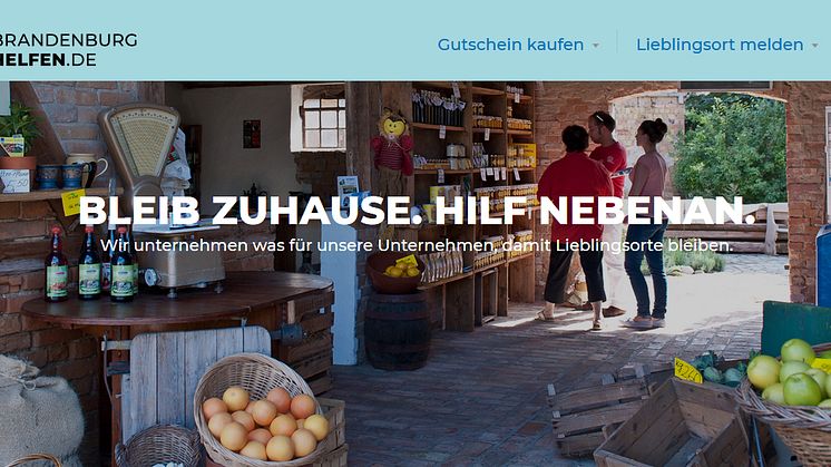 Screenshot der Website www.brandenburghelfen.de