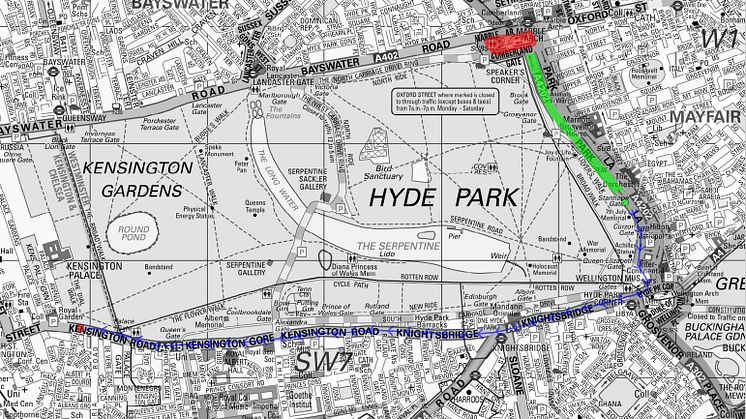 17 Feb protest route map