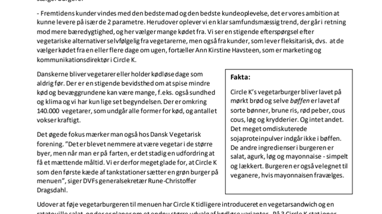 Frisklavet veggie burger på en tankstation? Nej, vel...