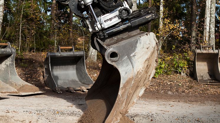 Volvo planerskopa i arbete