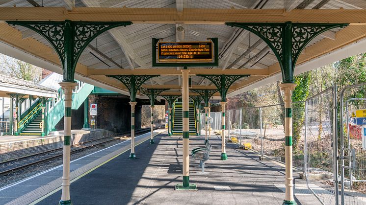 A lift is being built at Eridge station, to the right of the stairs in this picture, making Southern services fully accessible