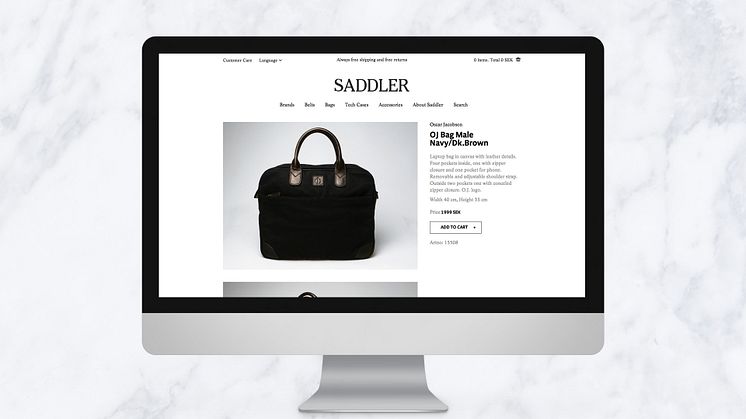 Saddler öppnar nätbutik 	