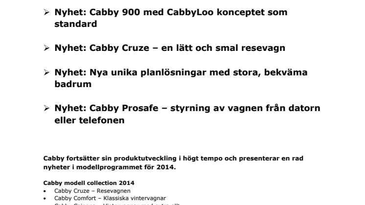 Cabbys nyhetsprogram 2014