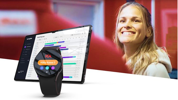 ICA Maxi i Nynäshamn är första ICA-butiken i landet som nu kopplat upp sig mot Turnpikes SaaS-system med Samsungs smarta klockor.