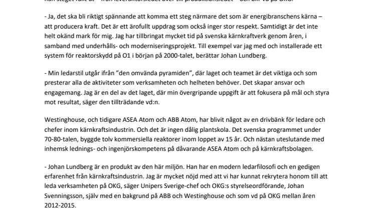 OKG har utsett ny vd