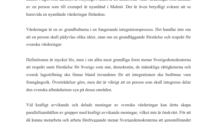 Kartlägg värderingar i Malmös utanförskapsområden