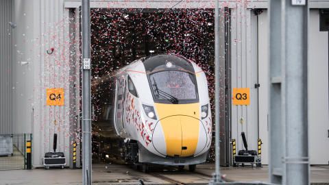 Hitachi unveils first UK built Intercity Express Train 