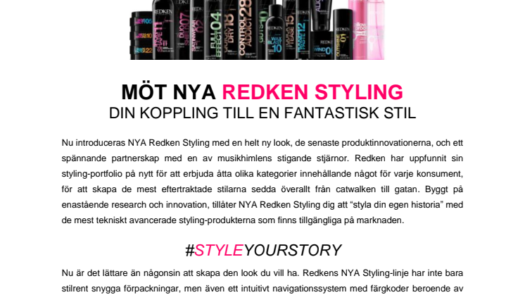 MÖT NYA REDKEN STYLING