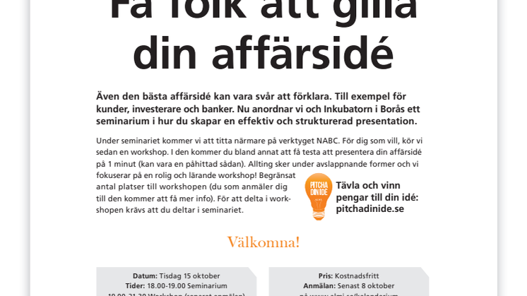 Få folk att gilla din affärsidé