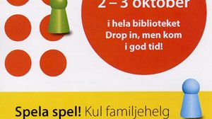 Spela spel! Kul familjehelg på Stadsbiblioteket 2-3 okt