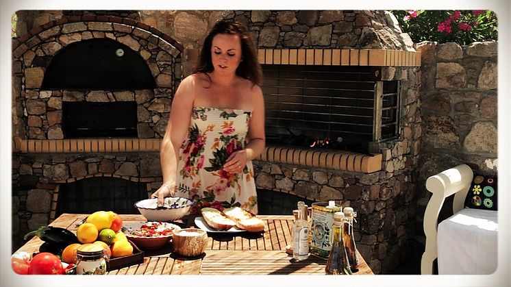 Matlagning med Fontana: Linnéa Seidel (Smörgås med fetaost, grillade grönsaker och ouzo)