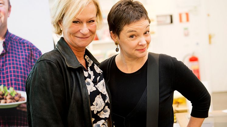 Lisa Förare Winbladh och Annika Lewander på Svenskt Kötts pressträff om charkuterier