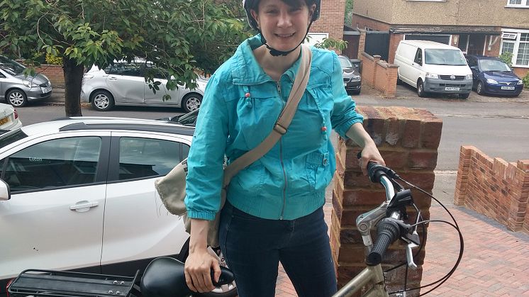 New-life cycle for a life saver: Katherine Shircore, a key worker at Luton & Dunstable University Hospital, with her restored bike that had been abandoned at a Thameslink station
