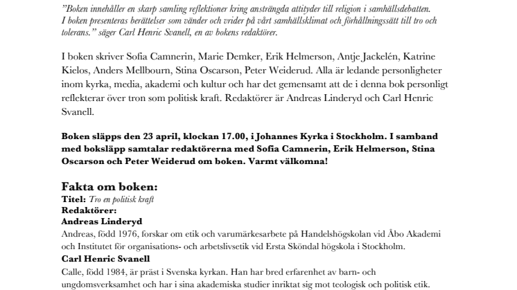 Tro – en politisk kraft