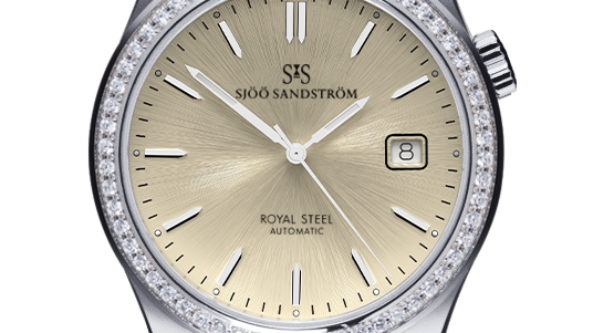 Royal Steel Classic 36mm Diamant Bezel - Champagne dial