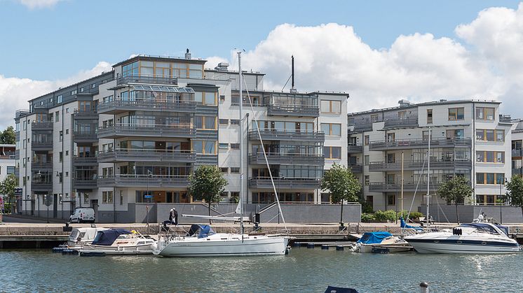 Miraallén med sitt havsnära läge som ställer extra stora krav på fasadens fuktsäkerheten