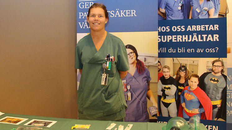 Lisa Fråstad, narkossjuksköterska, var en av besökarna på Sjuksköterskedagen.