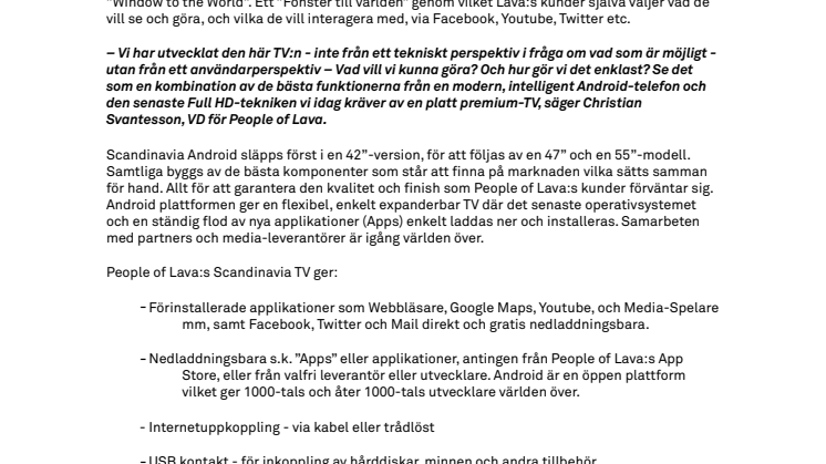 Svensk TV-tillverkare först i världen med Android-TV 