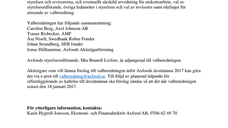 Valberedning
