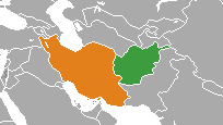 Orange = Iran. Grön = Afghanistan.