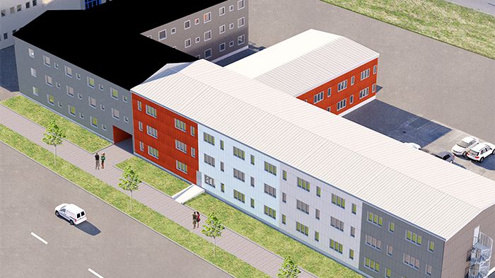 Skarpskyttevägen 5 i Lund. Illustration: Krook & Tjäder