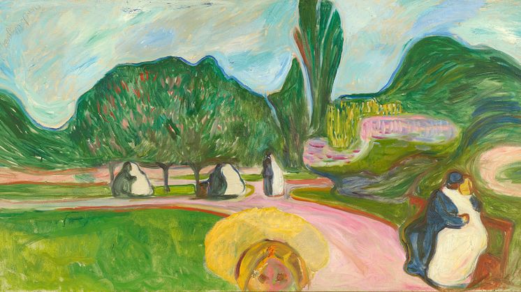 Edvard Munch: Kyssende par i parken / Kissing Couples in the Park (1904)