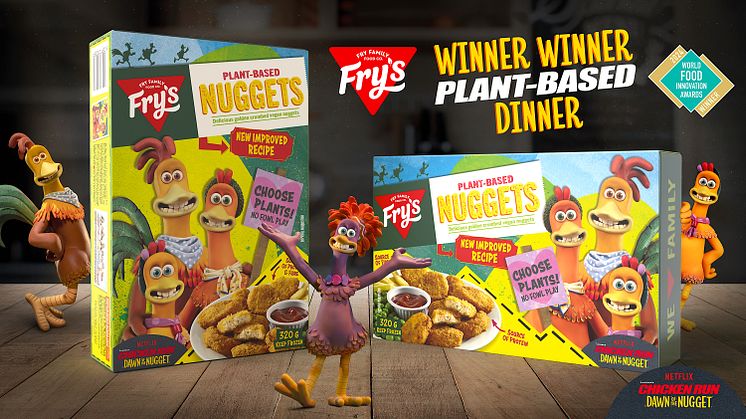 Plant-based brand Fry’s collaboration with Aardman and Netflix wins global innovation marketing award