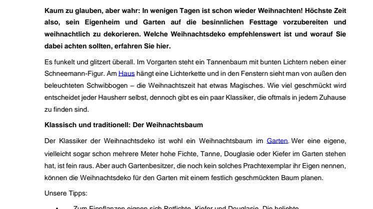 Bevor das Christkind vor der Tür steht – Tolle Ideen für eine Weihnachtsdeko am Massivhaus