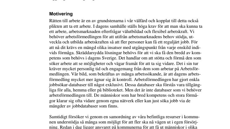 Brev till regeringen